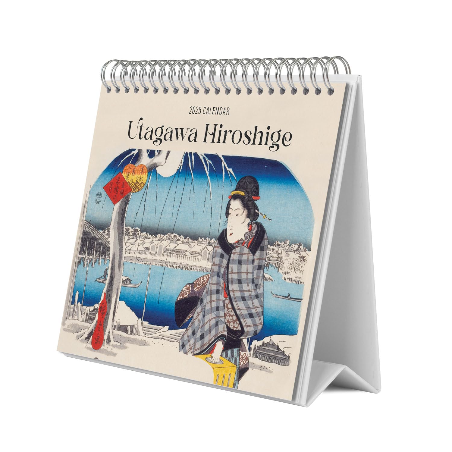 Grupo Erik Desk Calendar 2025 - Hiroshige | 8 x 7 inches - 20 x 17 cm | 12 Month Desk Planner, Desktop Calendar 2025 | Japanese Art Calendar 2025, Japanese Calendar 2025