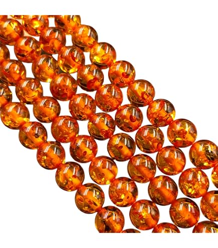 Bracelet Perles Ambre Naturel Baltique - Perles Rondes 12mm - Poids 15-16g - Neuf Sans Emballage