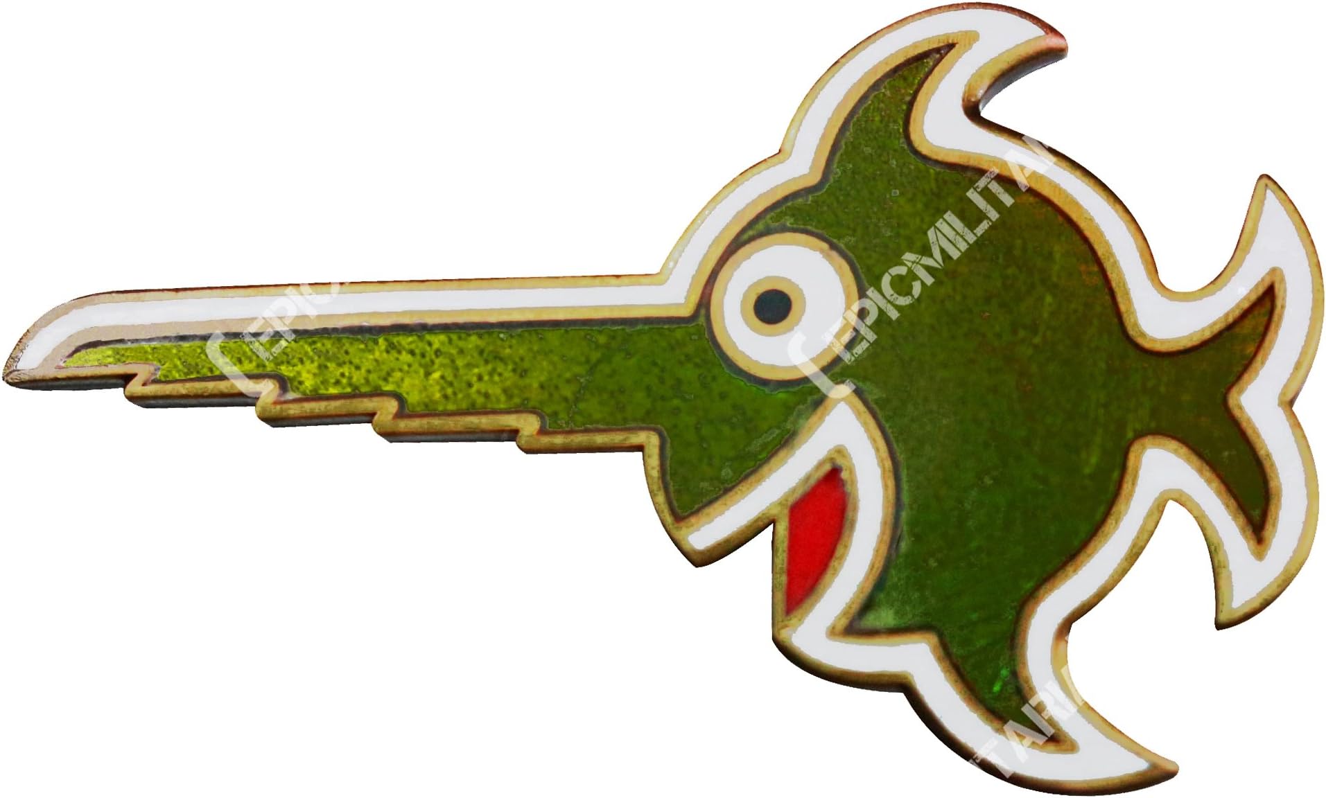 WW2 German 9th Flotilla U-Boat Cap Badge - Laughing Swordfish Pin