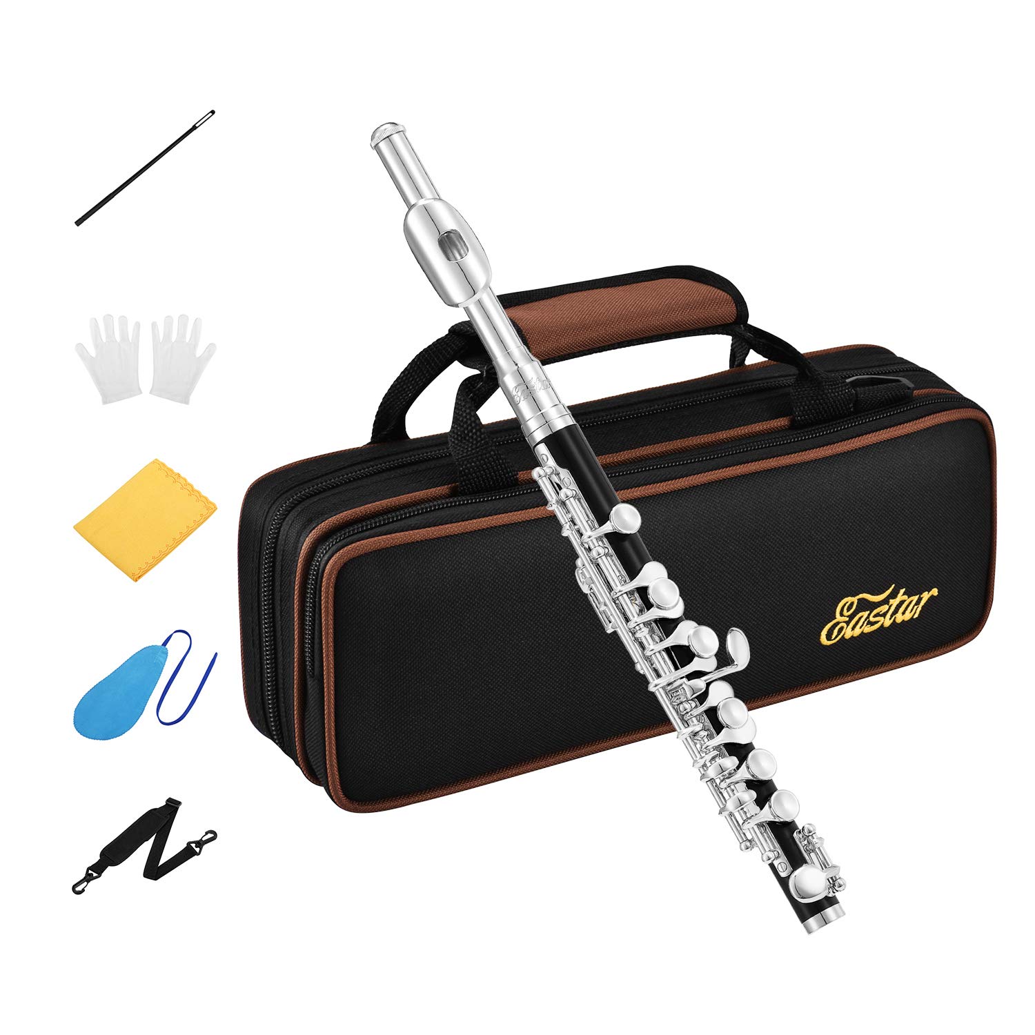 Pickolo Instrument Eastar Piccolo Instrument for Beginners Students, Key of C Flute, Resin ...