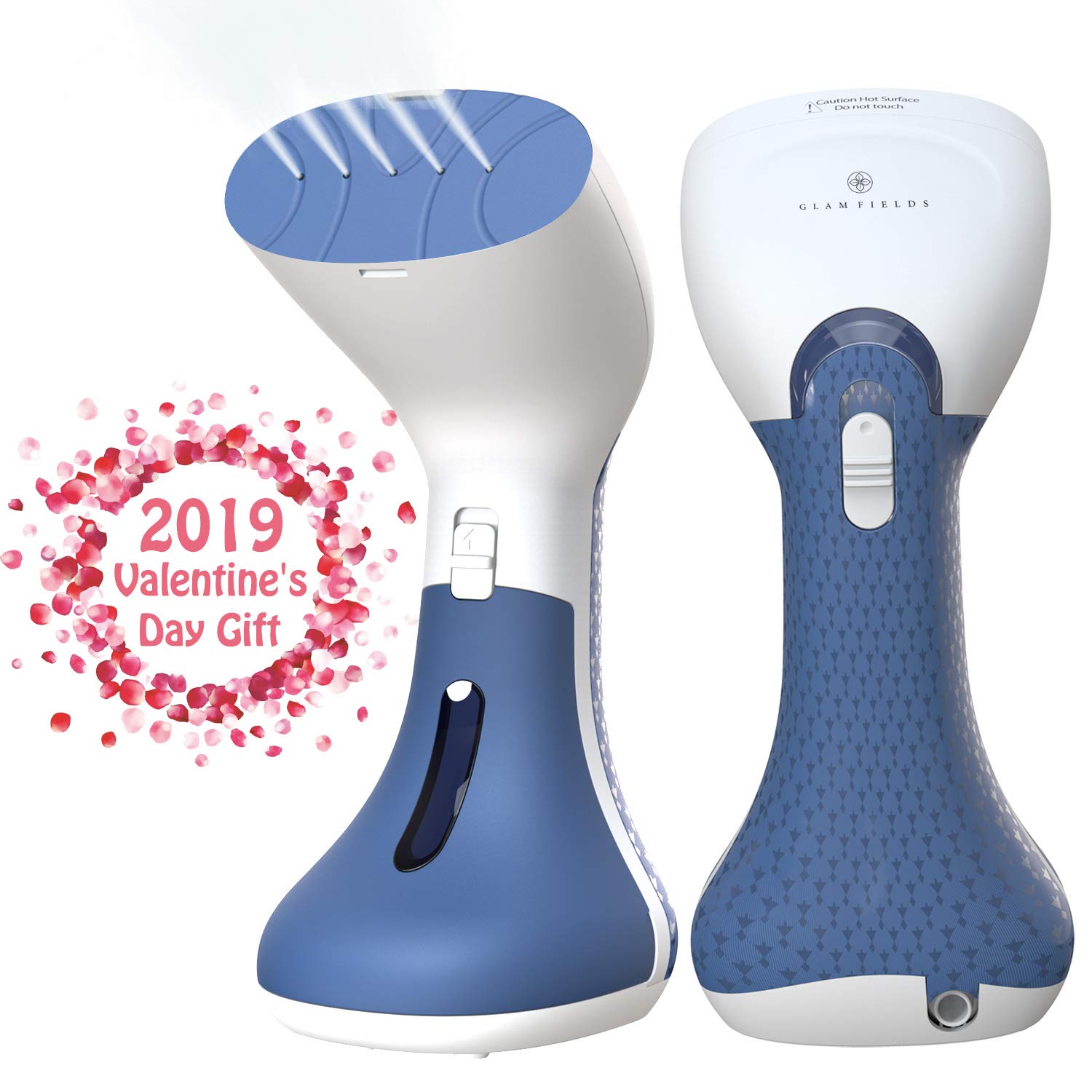 GLAMFIELDS Garment Steamer, 135ml Portable Handheld Clothes Steamer