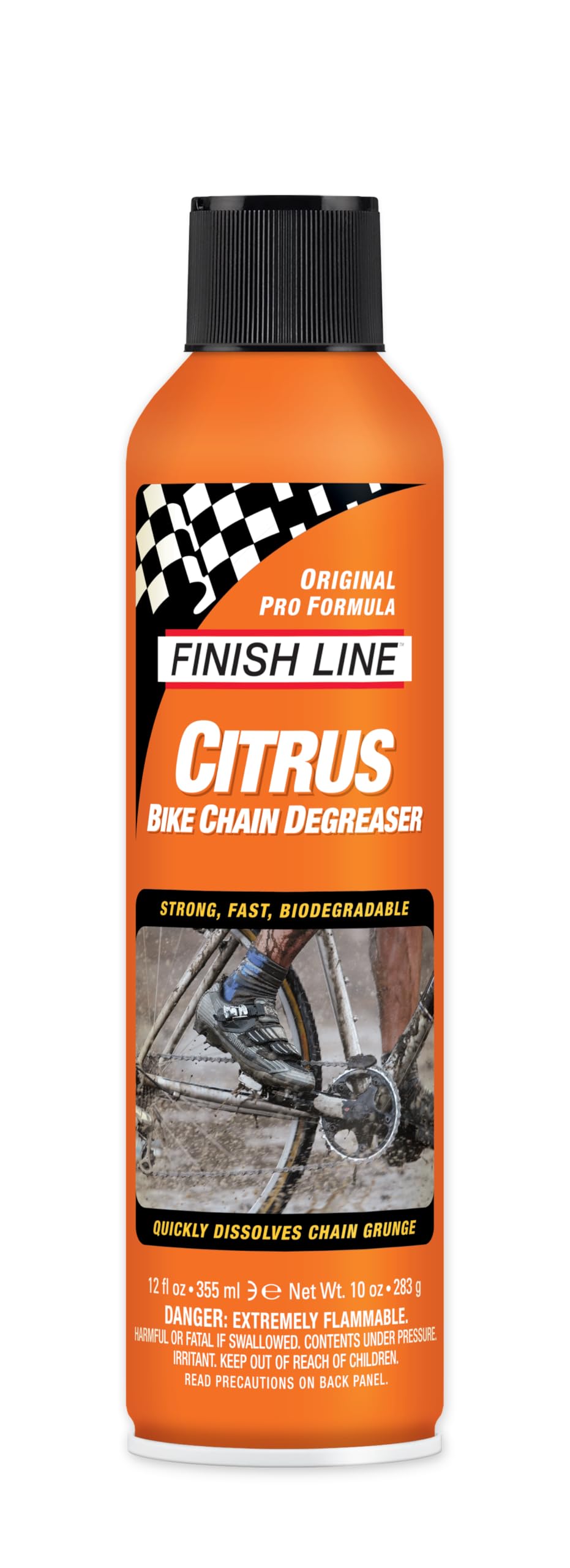 Finish Line Citrus Degreaser Bicycle Degreaser, 12-Ounce Aerosol Spray, one color