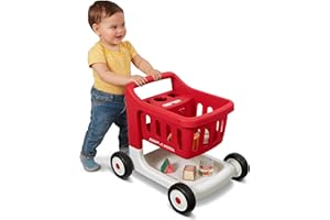 Radio Flyer Toddler Shopping Cart Walker with Wheels, Lights, and Sound for ages1+, Educational and Imaginative Play and Walk Behind