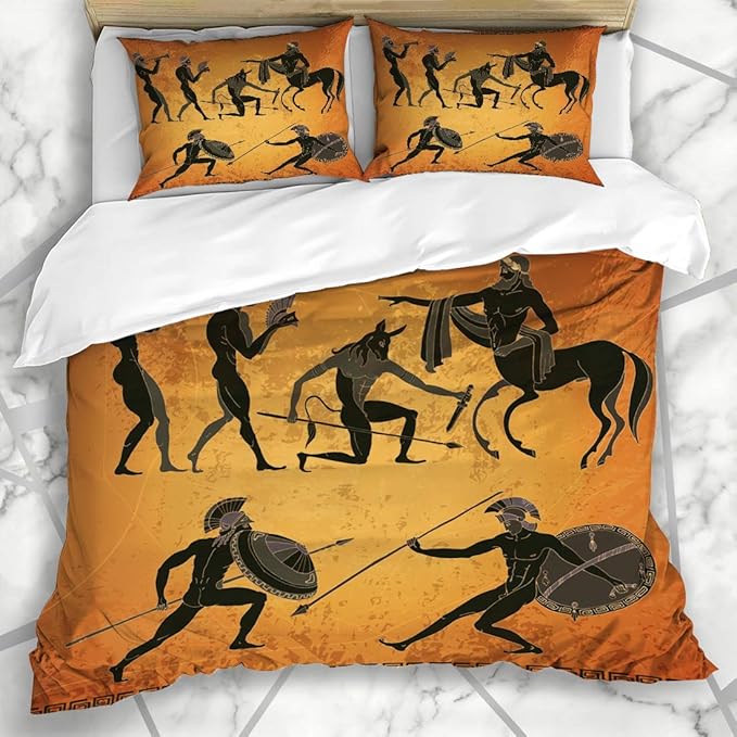 Soefipok Duvet Cover Sets Greece Myth Ancient Scene Mythology Centaur