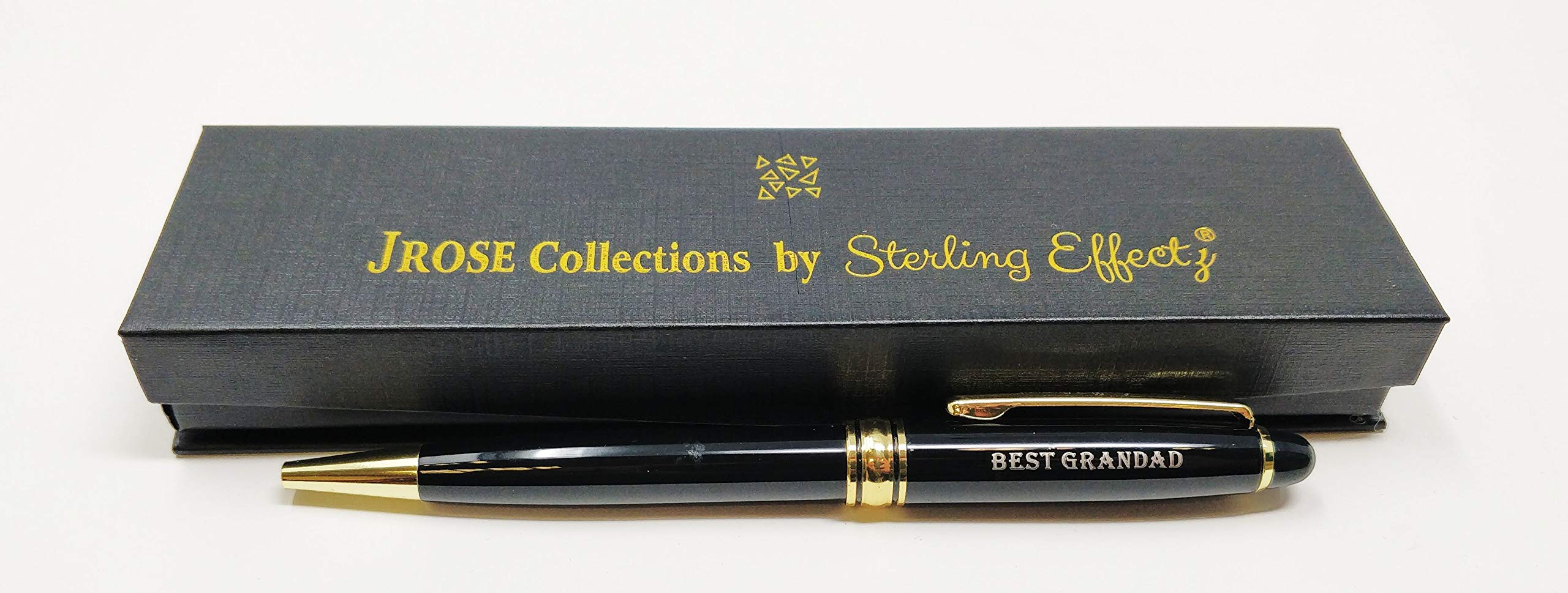 Personalised Ball Point Pen - The BEST GRANDAD JRose Collection Men Pen in Luxury Gift Box | Perfect Fathers Day or Grandad Gifts JR1310-1