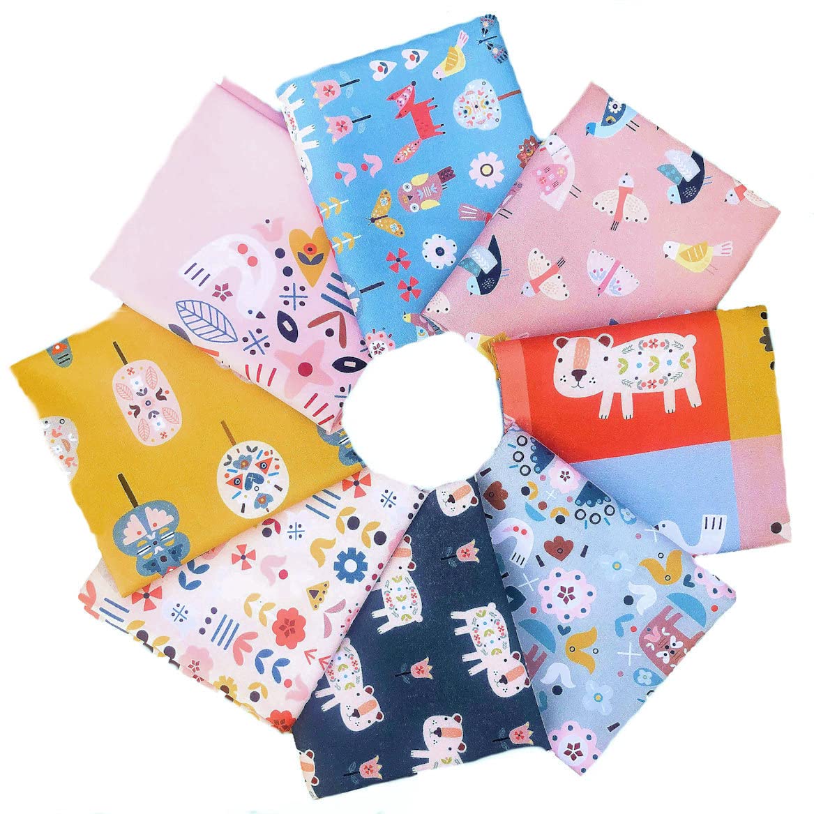 Prints to Polka Dots Dashwood Studio Quilting Weight Cotton Fabric Fat Quarter Pack (Nordiska (8 x 50cm x 55cm))