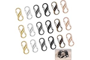 Cogguepe 18 Pcs Mini S Carabiner Zipper Locks for Backpacks, Purses, Handbags, Tents and Travel Bags - Durable Zinc Alloy S Clip for Secure Zipper Protection