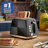 Russell Hobbs Groove 2 Slice Toaster High Lift Extra Wide Slots 850W Black view 2