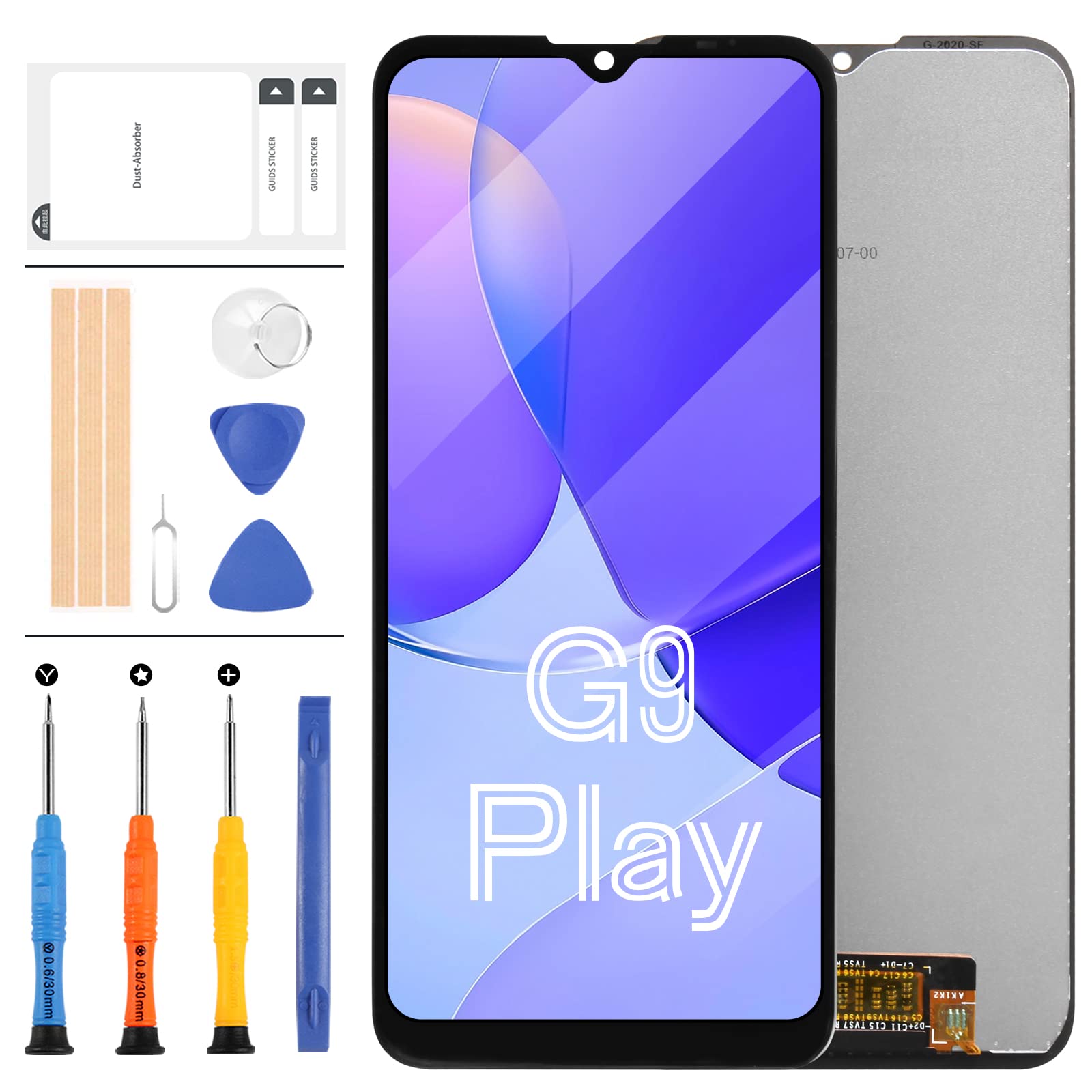 LADYSON Screen Replacement LCD for Motorola Moto G9 Play 2020 XT2083 6.5" LCD Display Touch Screen Digitizer Assembly