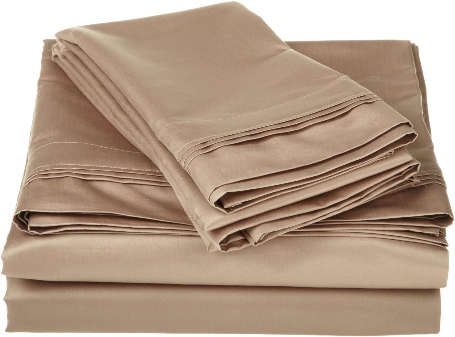 1PC Top Sheet/Flat Sheet Twin Extra Long Size Taupe Solid