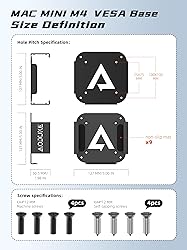 AODUKE Aluminum Alloy Mac Mini M4 Under Table