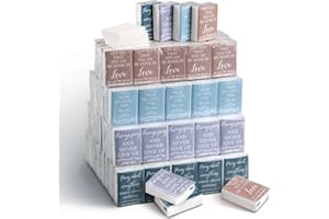 Seajan 120 Pack Christmas Christian Travel Tissues 3 Ply Bulk Bible Verse Pocket Tissues Travel Size Individual Christian Bulk Gift Pack for Wedding Party Homeless Gift(Plain Color)