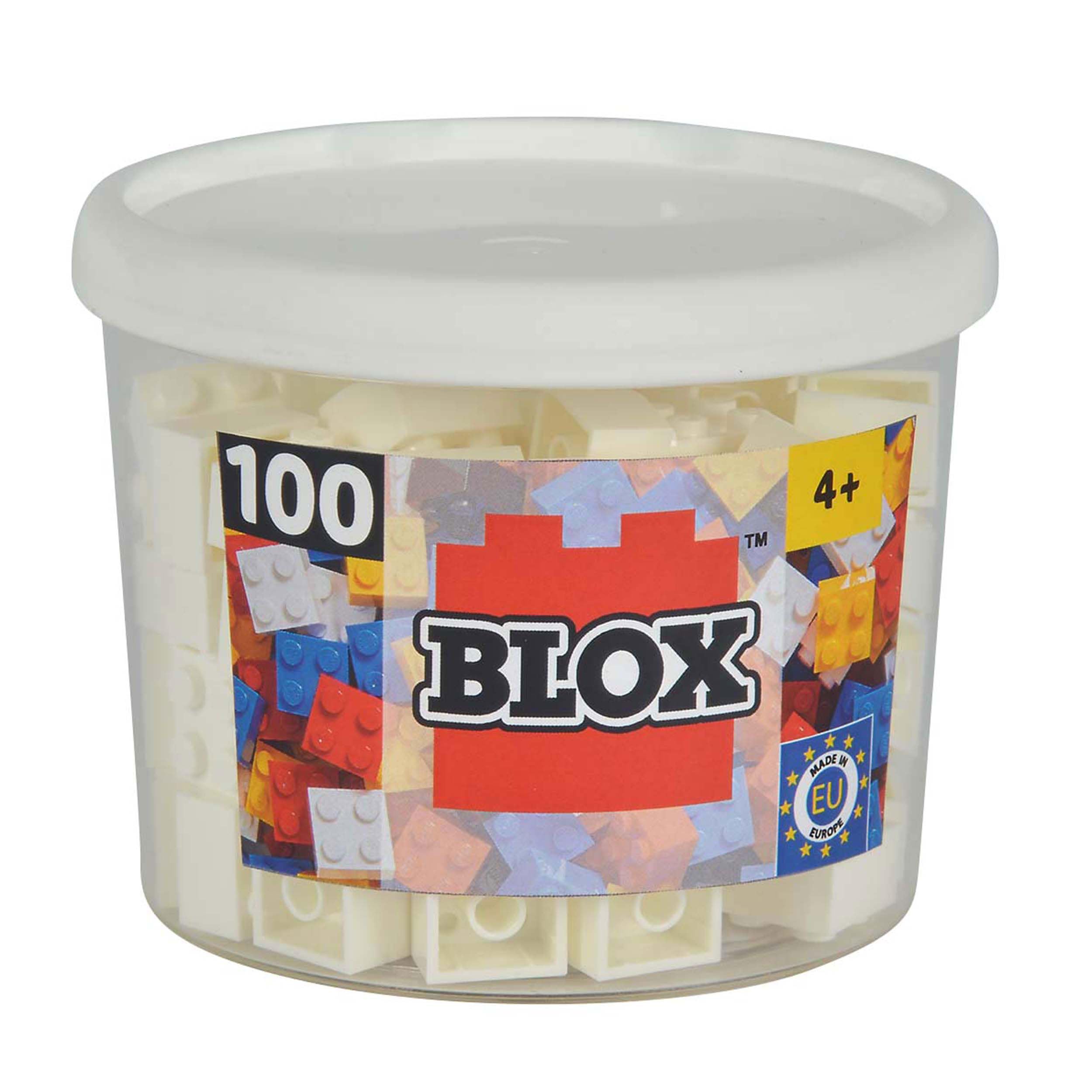 Simba 104114113 "Blox 4-Stud White Building Blocks Set (100-Piece)