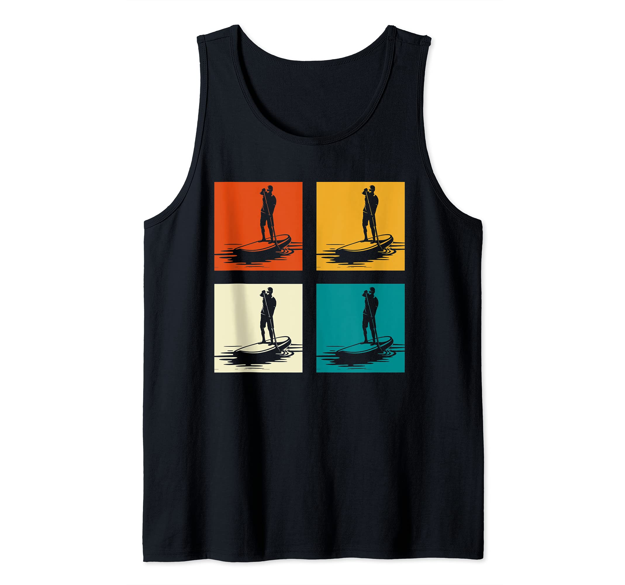 Pop Art Stand Up Paddler Paddleboarder SUP Stand Up Paddling Tank Top