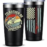 Fufandi Fishing Gifts For Men - Gifts for Fisherman - Fishing Christmas Gift, Birthday Fathers Day Gift for Dad, Men, Husband, Him - Tumbler Cup 20oz