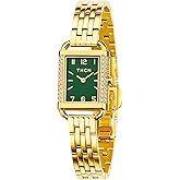 THCN Women's Watch, Gold Watches for Women with 84 Cubic Zirconia, Stainless Steel Sapphire Glass Japanese Quartz Movement, Gift for Her