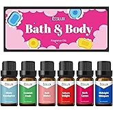 Fragrance Oils, ESSLUX Bath & Body Scented Essential Oils for Diffusers for Home, Premium Soap Candle Making Scents, Aromatherapy Oils Gift Set,10ml*6 - Coconut Fresh, Minty Eucalyptus, and More