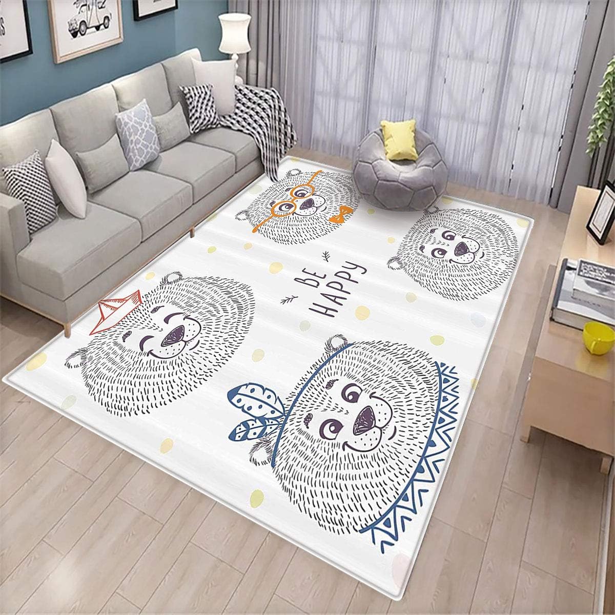 Cartoon Floor mats in The Villa Kids Boys Girls Room Bear