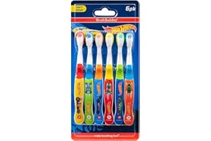 Brush Buddies Hot Wheels 6pk Soft Rounded Bristle Kids Toothbrushes