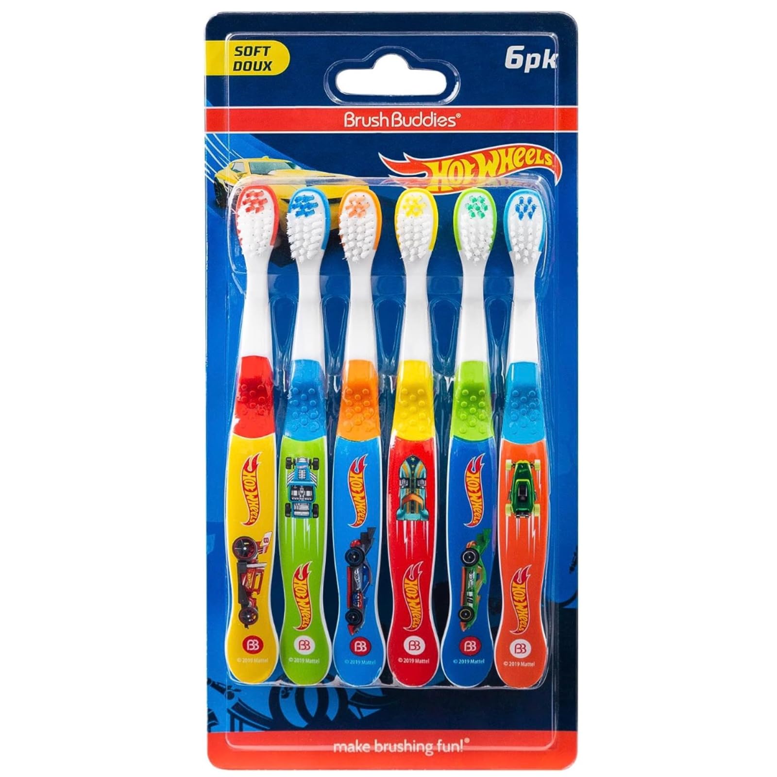 BrushBuddies Hot Wheels Soft Toothbrush 6pk