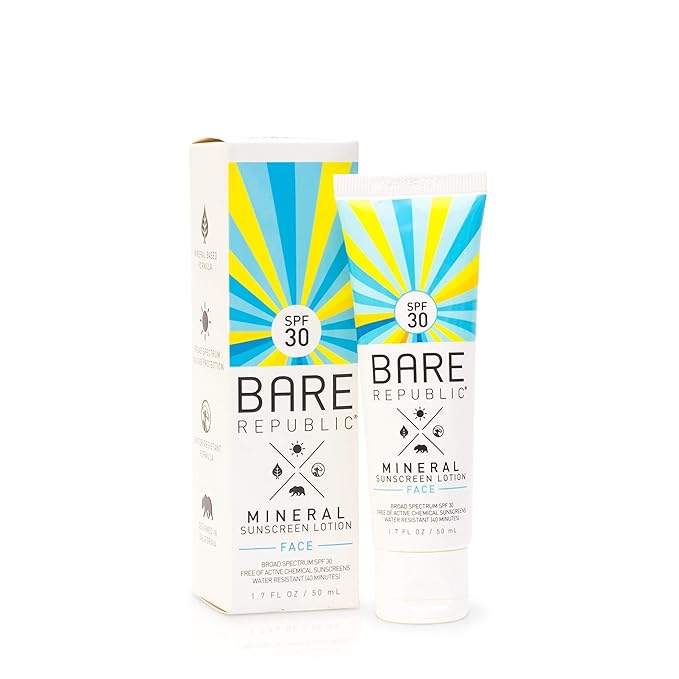 bare republic mineral face sunscreen lotion spf