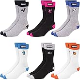 FORTNITE Fun: 6-Pack High Socks for Boys and Teens – Vibrant Gaming Designs, Comfortable Fit, Durable Materials
