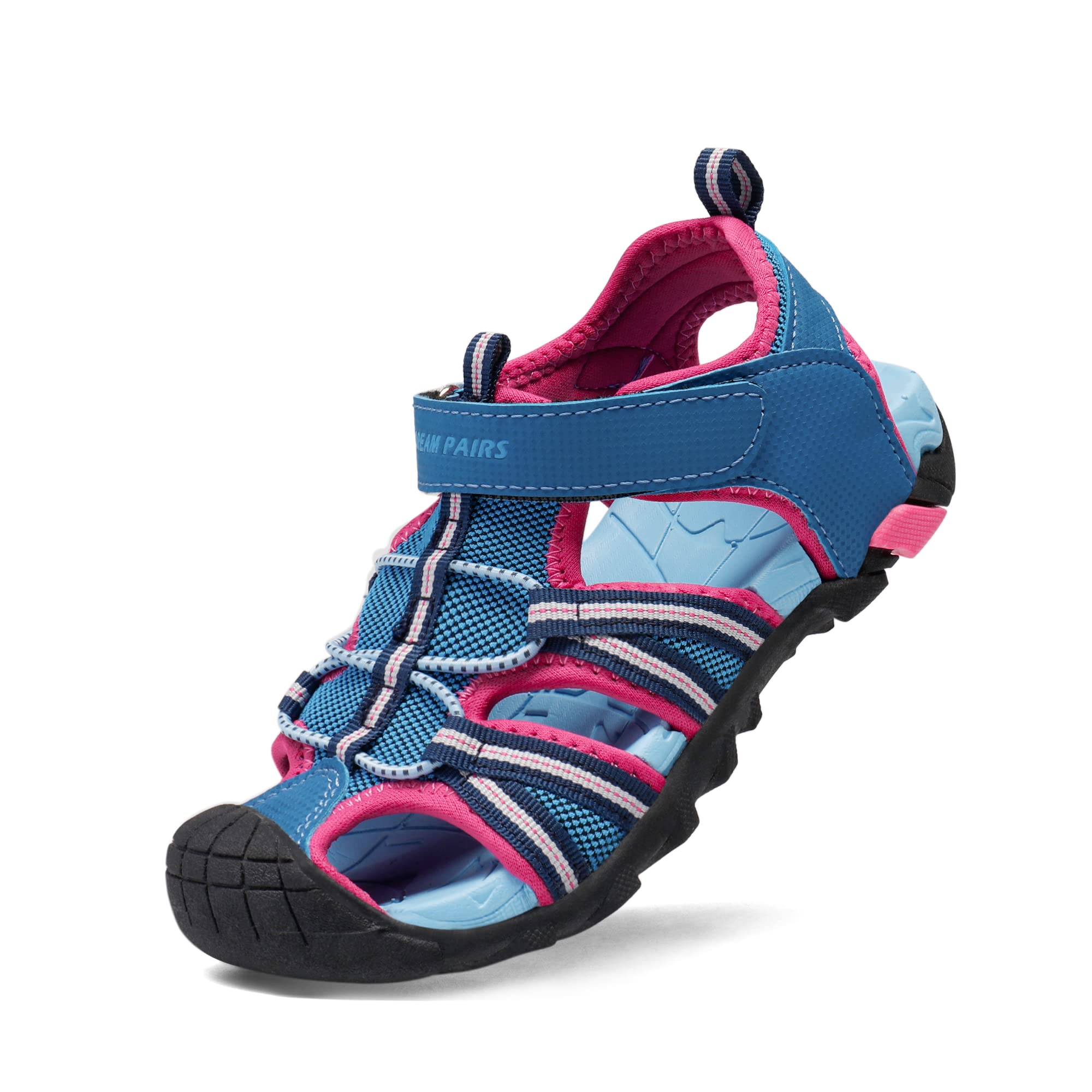Photo 1 of DREAM PAIRS Boys Girls Outdoor Summer Sport Athletic Sandals for Little/Big Kid,Size 1 Little Kid,Navy/Fuchsia/Mint,170813-K