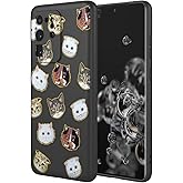 KOARWVC Phone Case for Galaxy S20 Ultra Case, Samsung S20 Ultra SM-G988U Case Cute cat Pattern Design Slim Protective Soft TPU Bumper Phone Cover for Samsung Galaxy S20 Ultra Black Cat