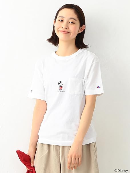Amazon ビームスボーイ Beams Boy Tシャツ ユニセックス Champion Beams Boy 別注 ミニ ミッキーマウス ポケットtシャツ Disney ディズニー レディース White S Tシャツ カットソー 通販