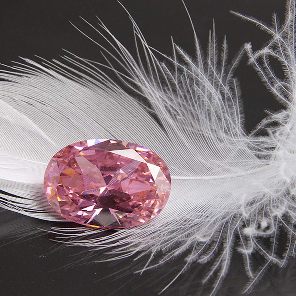 Wixine 1Pcs Huge Unheated Pink Sapphire Oval Cut AAAA Loose Gemstone 18X25mm