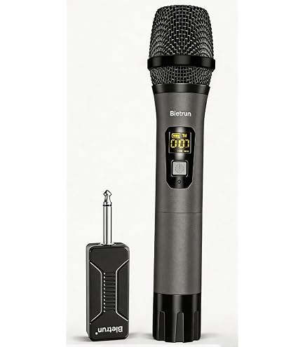 Amazon.com: Bietrun Wireless Microphone, UHF Single Handheld