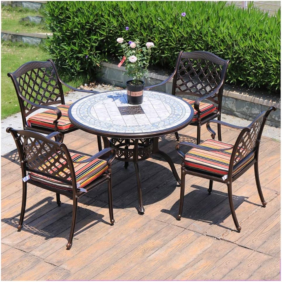 Juegos de muebles de jardín Las mesas y sillas de hierro, muebles del