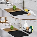 Sinnsally Sink Caddy Tidy Organizer with Self Draining Tray Sponge Holder view 6