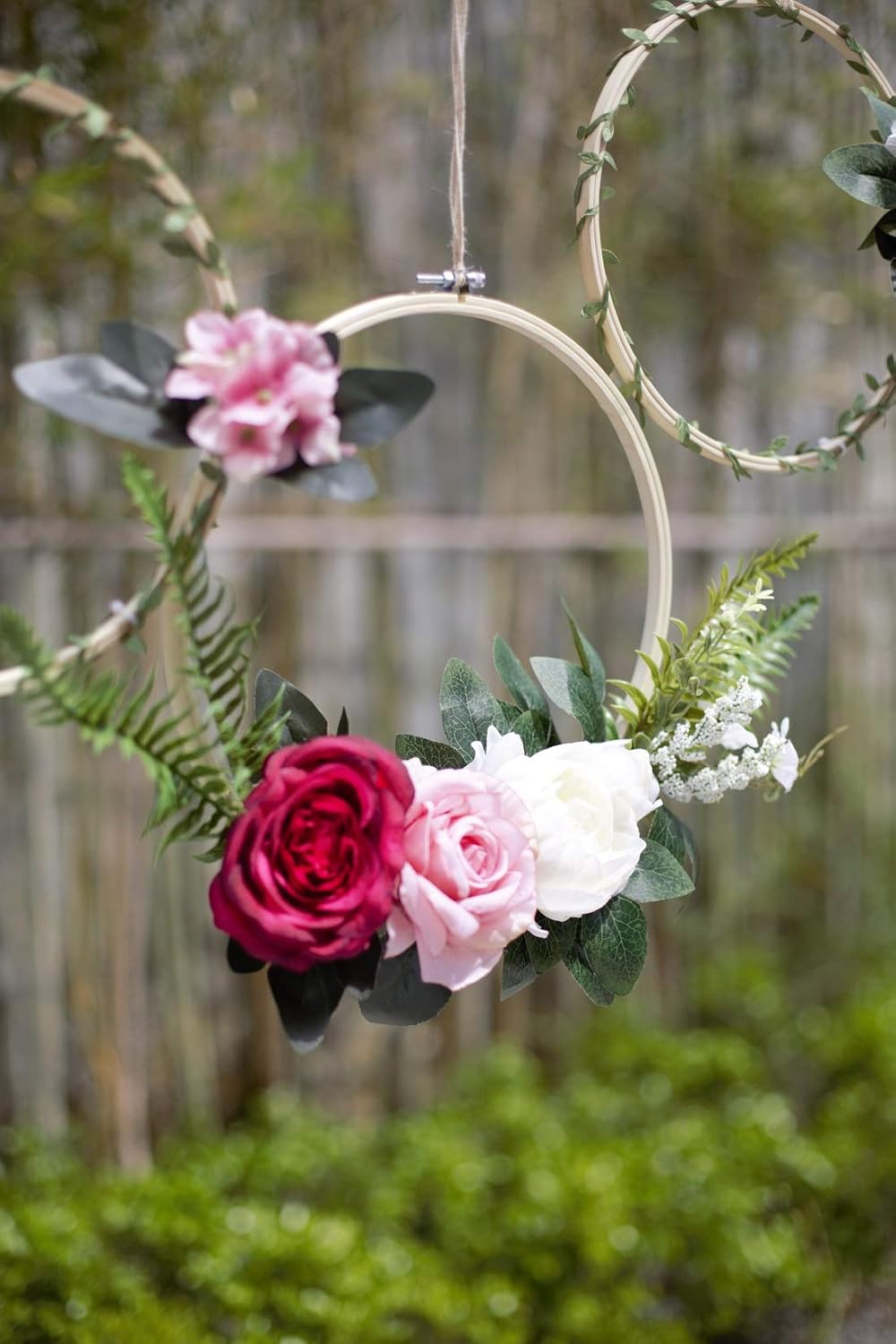 Perfect For Wedding Decor Bridal Shower Farmhouse Decoration Photo Prop Welcome Wreath Uniqooo Set Of 3