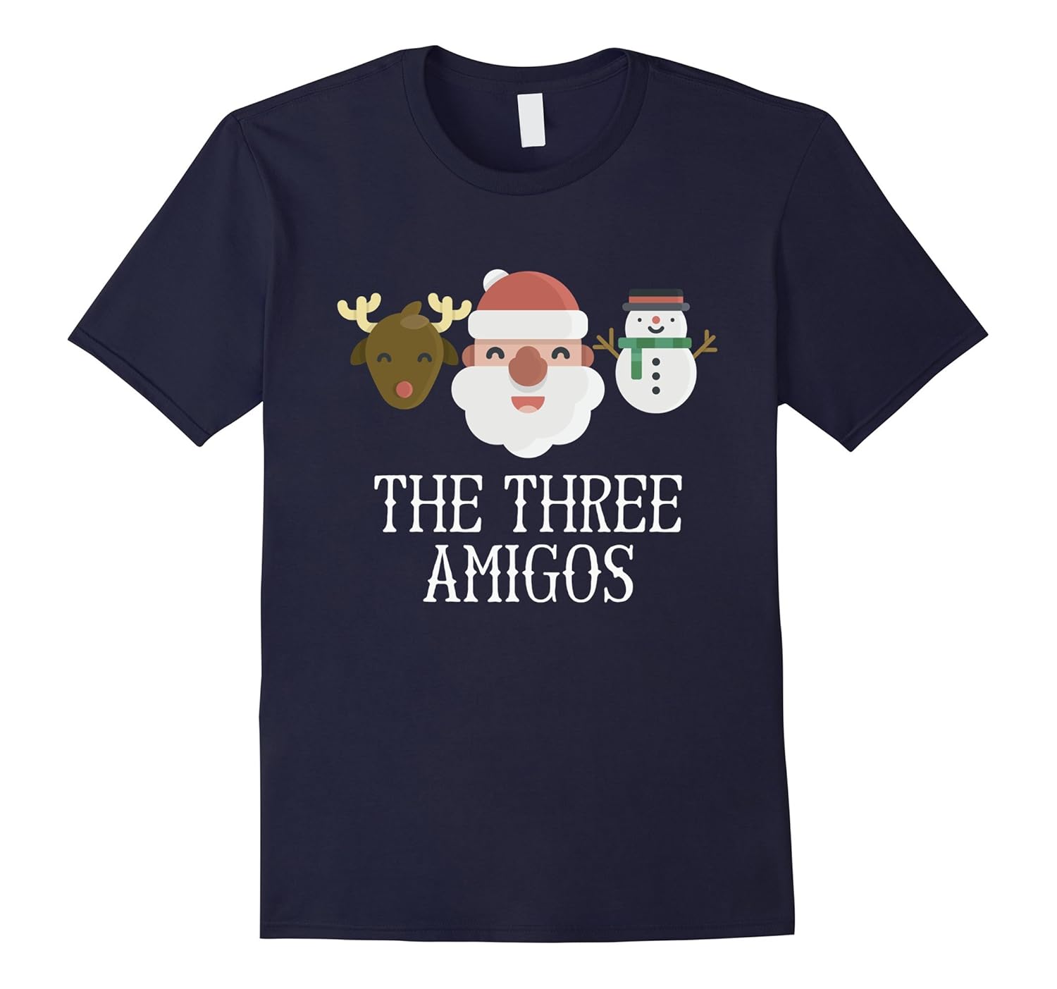 The Three Amigos Santa Rudolph Snowman Xmas Funny T-Shirt-ANZ