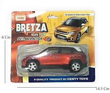 Centy Toy Bretza SUV Pull Back Action Miniature Toy (Red-White)