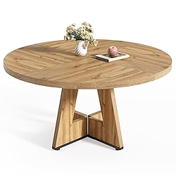 LITTLE TREE Round Dining Table for 4-6 People, 47