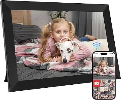 GGUA 10.1 Inch WiFi Digital Photo Frame 64GB IPS Touch Screen Frameo App