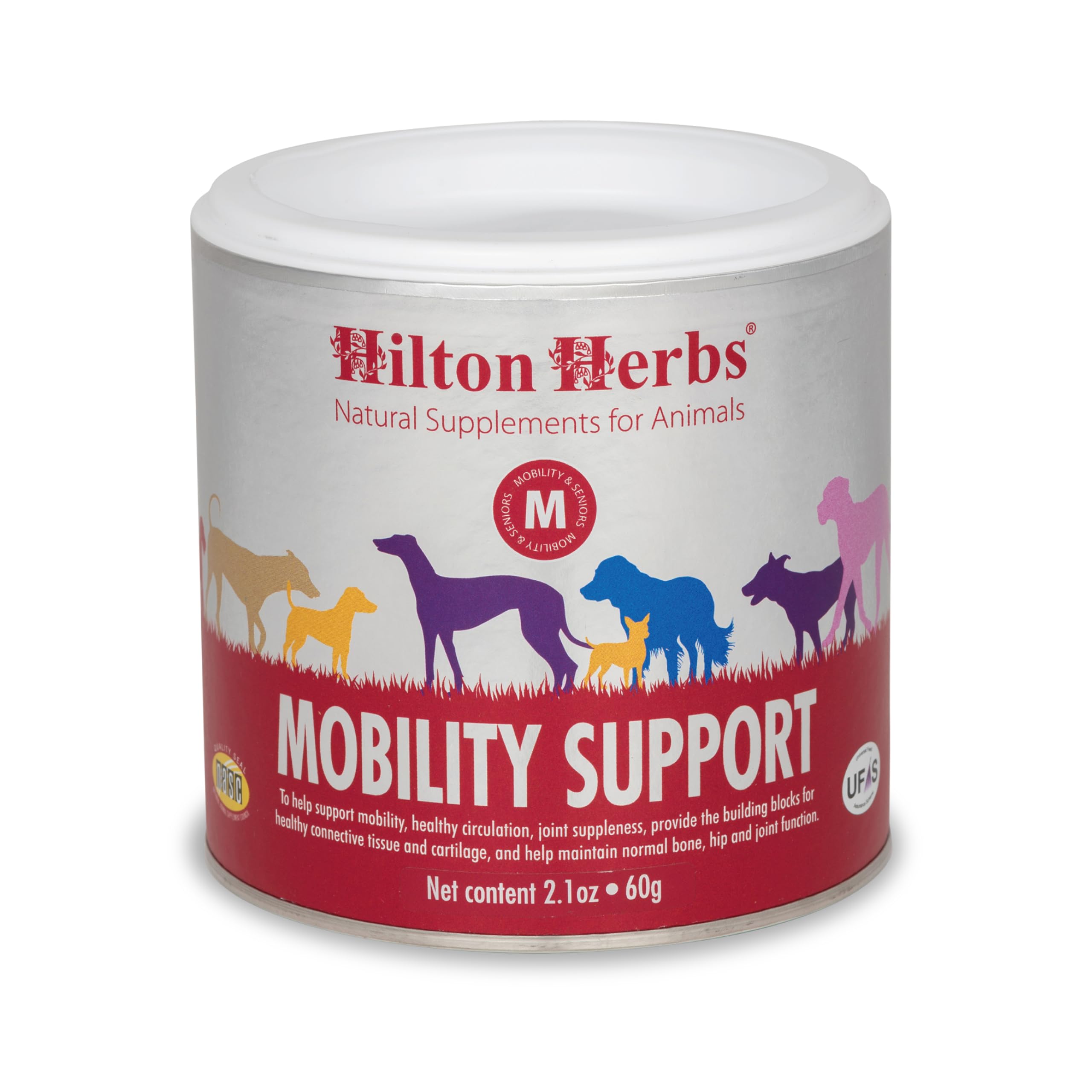 Hilton Herbs Mobility Support Natural Dog Supplement. 100% Natural Ingredients. Joints and Mobility Supplement for Dogs. Herbs for Dogs with Devil’s Claw. MSM-Rich Formula. 60 g