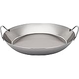 Matfer Bourgeat Black Steel Paella Pan, 15 3/4"