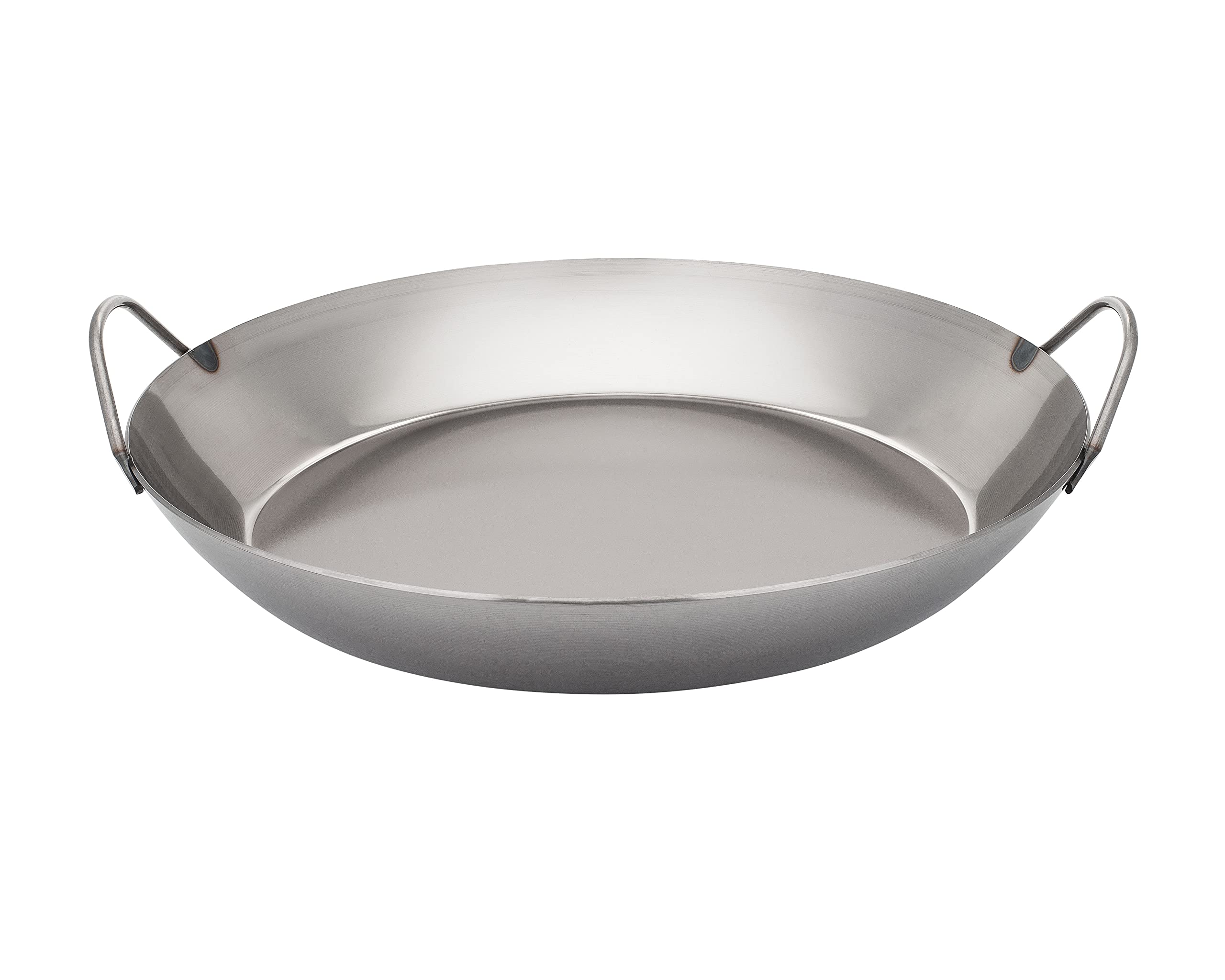 Matfer Bourgeat Black Carbon Steel Paella Pan, 15