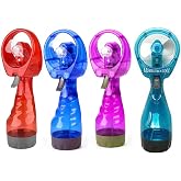 Sapphirem Pack of 4X Handheld Water Mist Spray Bottle Fan Portable Personal Mister for indoor Outdoor Hiking Camping Parades -Random Colors