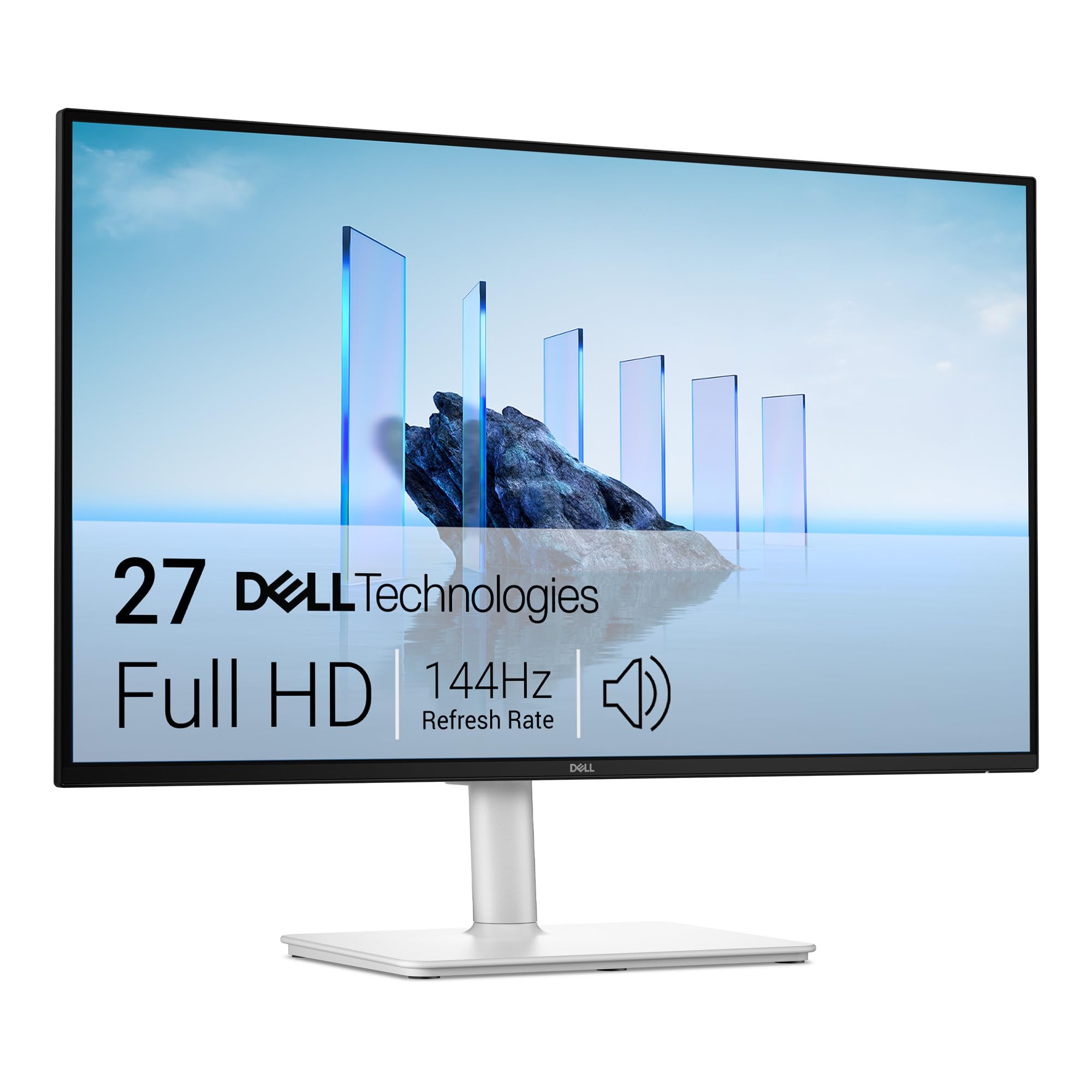 Dell 27 Plus Monitor - S2725HSM, Full HD (1920x1080), 144Hz, IPS, 1ms MPRT, AMD FreeSync, 99% sRGB, Regolabile in Altezza, Altoparlanti integrati, 2 HDMI, 3 Anni di Garanzia, Bianco