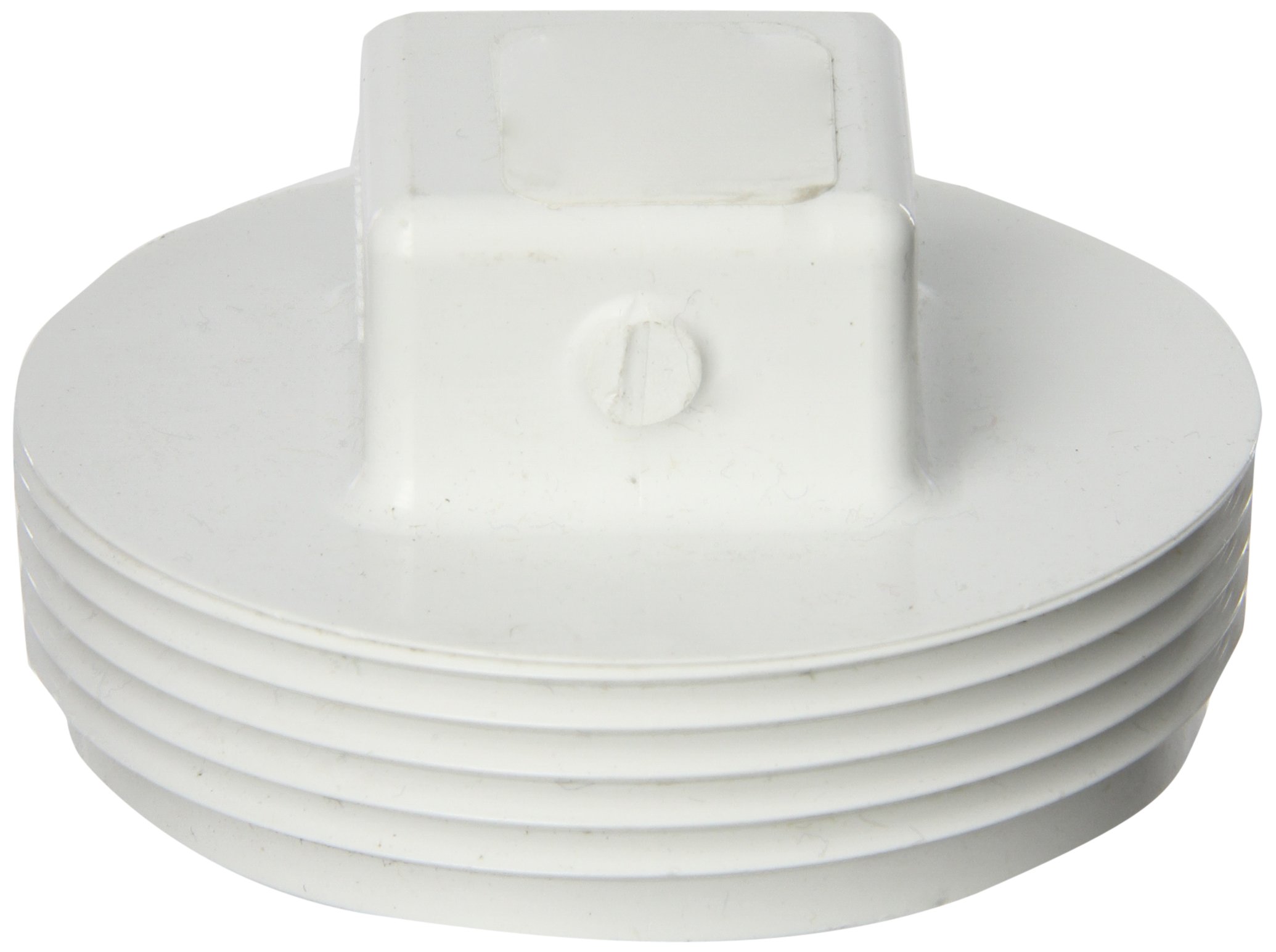 Spears P106 Series PVC DWV Pipe Fitting, Cleanout Plug, 2-1/2" NPT Male