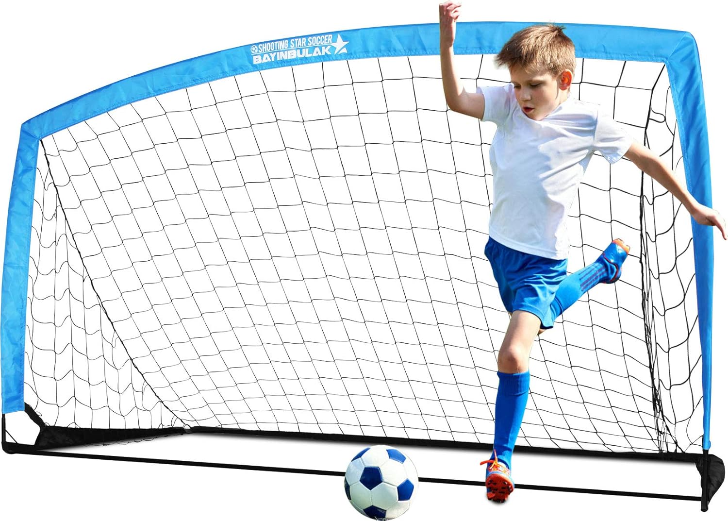 BAYINBULAK Soccer Goal Portable Soccer Net for Kids Backyard Training 6.6'x3.3', 1 Pack : Sports & Outdoors