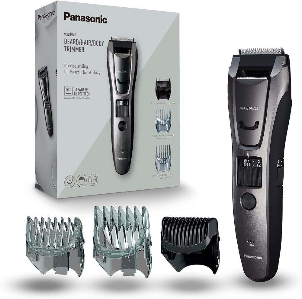 Panasonic ER-GB80 Wet & Dry Beard Hair Trimmer UK 3 Attachments 40 Lengths