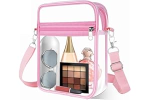 BANYAKONG Clear Bag Stadium Approved,Clear Crossbody Purse Bag, with Adjustable Shoulder Strap for Women, With front pocket