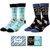 Zmart Appreciation Gifts - Funny Socks for Lawyer Doctor and Guitar Lover in 2 Pack
