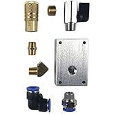 Primefit PCKIT8 Air Push to Connect - Outlet Drop Kit with Block,1/4" Brass Quick Connect Coupler