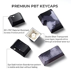 GMKWTL XVX Swordsman Double Shot PBT Keycaps, Side